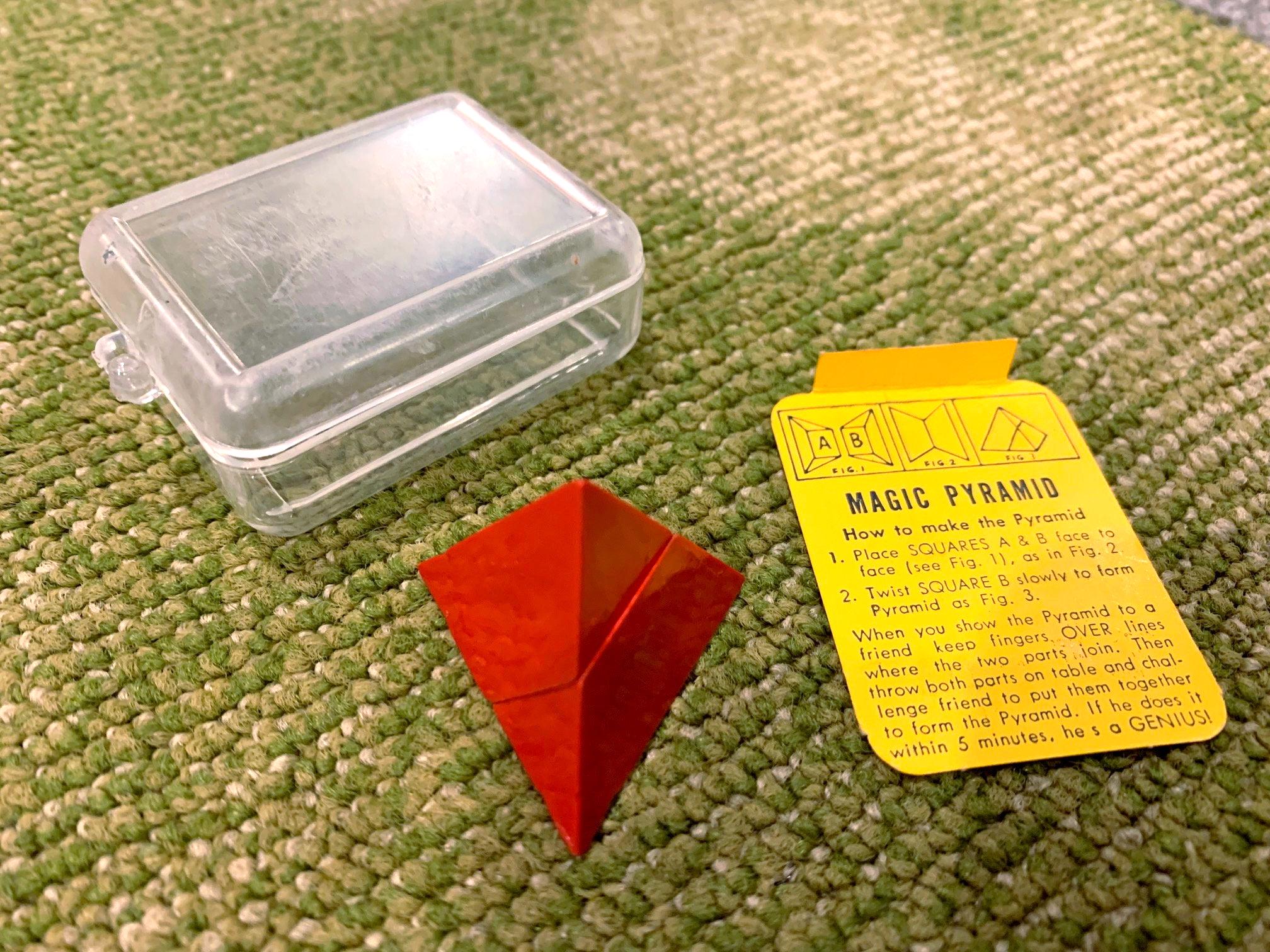 Magic Pyramid Mid Century Magic Pyramid Game Magic Trick Geometric Brain Teaser Game ...
