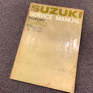 Vintage Suzuki Motorcycle 250 T10 Service Manual 1960s