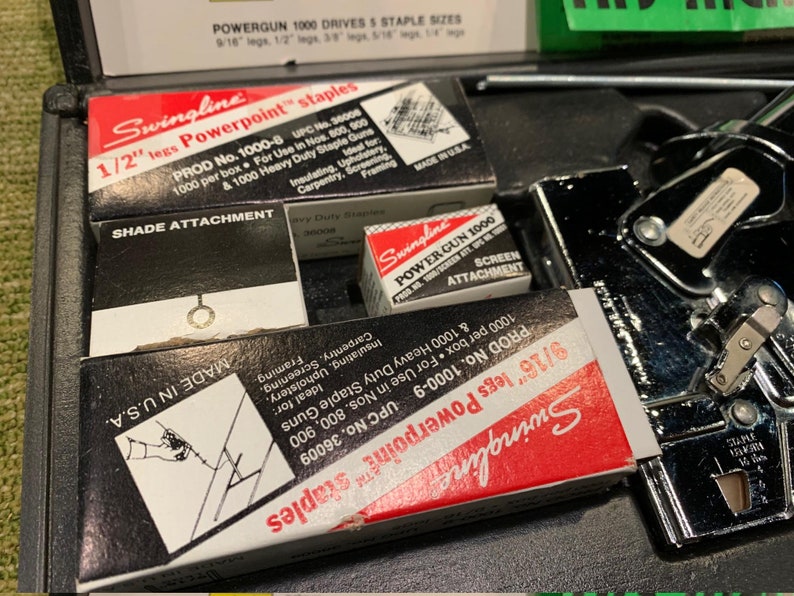 Vintage Stapler Swingline Power Gun 1000 Kit USA Made 1990 Etsy