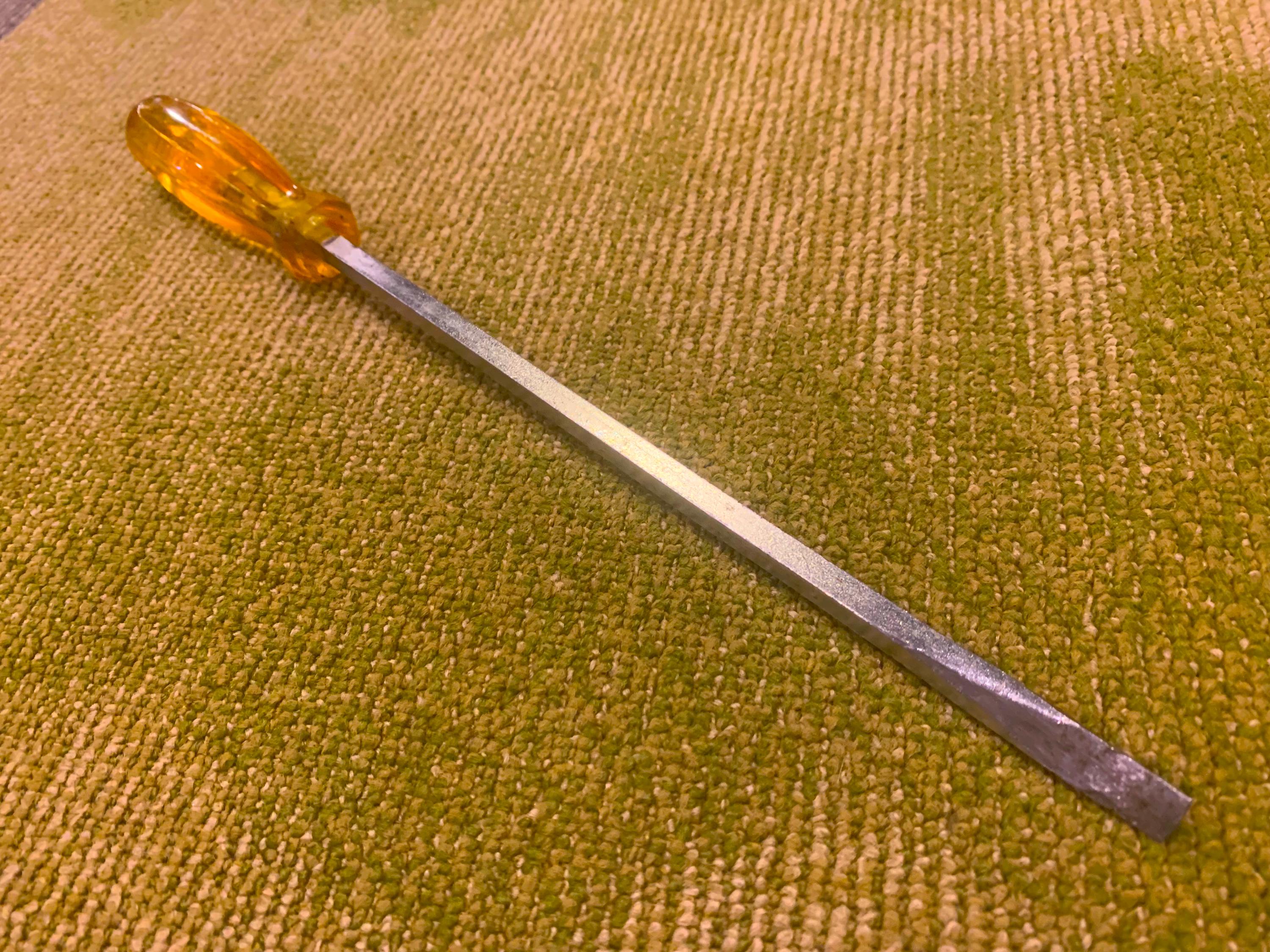 Vintage Proto Tools Flathead Screwdriver Yellow Handle 9842