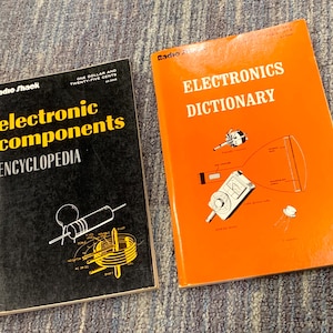 Vintage Radio Shack Electronic Components Encyclopedia and Dictionary Manuals Both First Edition Booklets 1970s