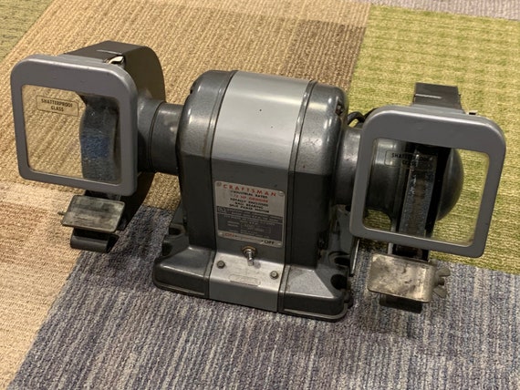 Vintage 1966 Sears Craftsman Industrial Rated Bench Grinder 1 3 HP 3.5 Amps Model 397.19580 Machinist Jeweler Workshop Etsy Israel