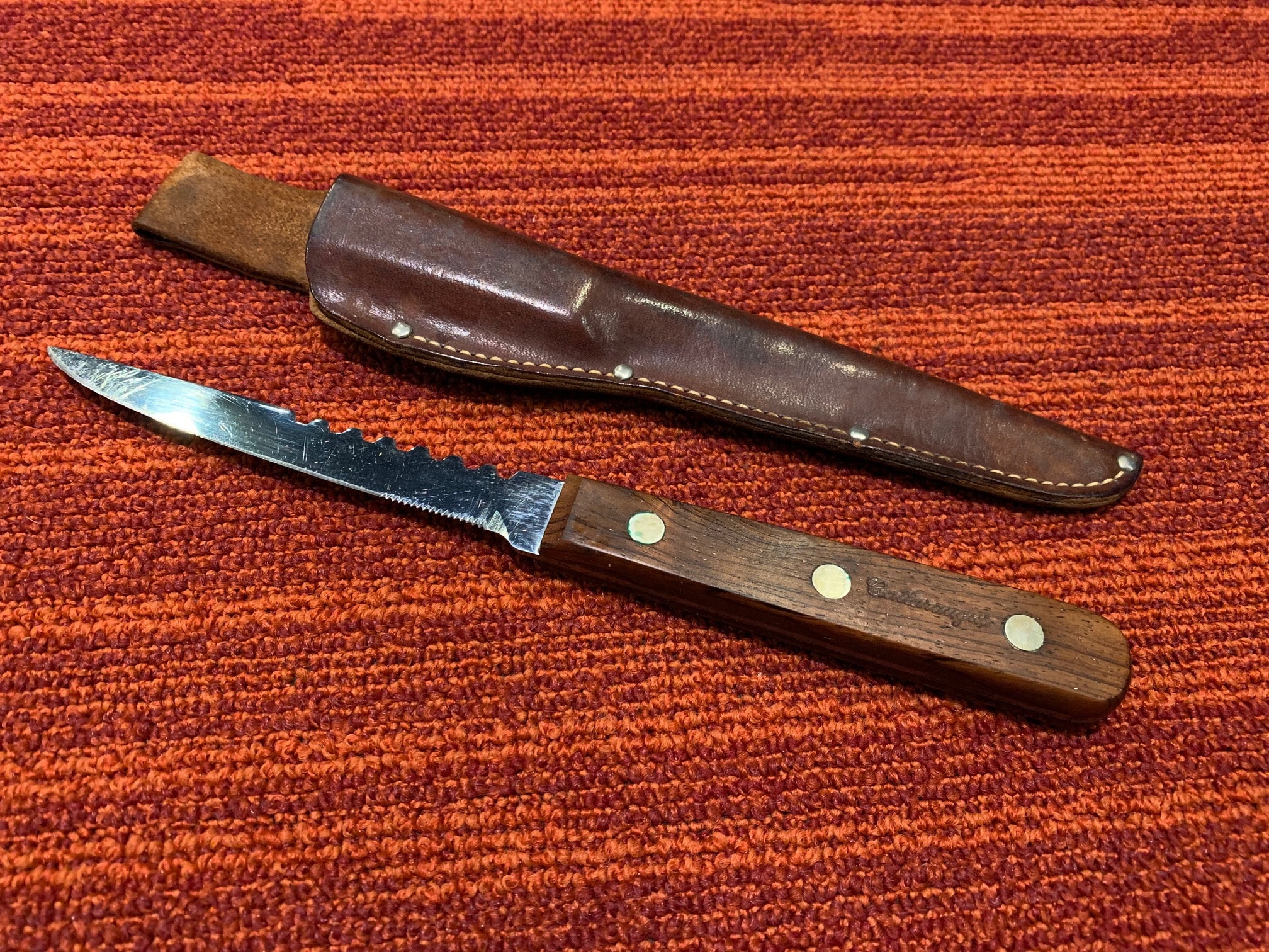 Vintage Cattaraugus Fish Fillet Knife With Leather Belt Sheath Retro  Fishing Knife -  Sweden