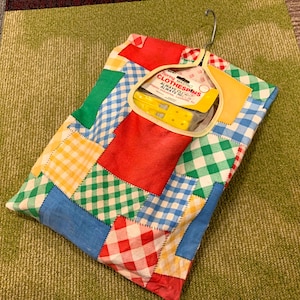 Vintage Clothespin Bag Clothesline Pin Holder with New Old Stock Clothes Pins MCM Laundry