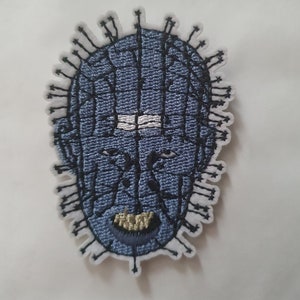 Halloween Horror Hellraiser film Embroidered Iron on Applique Motif Patch