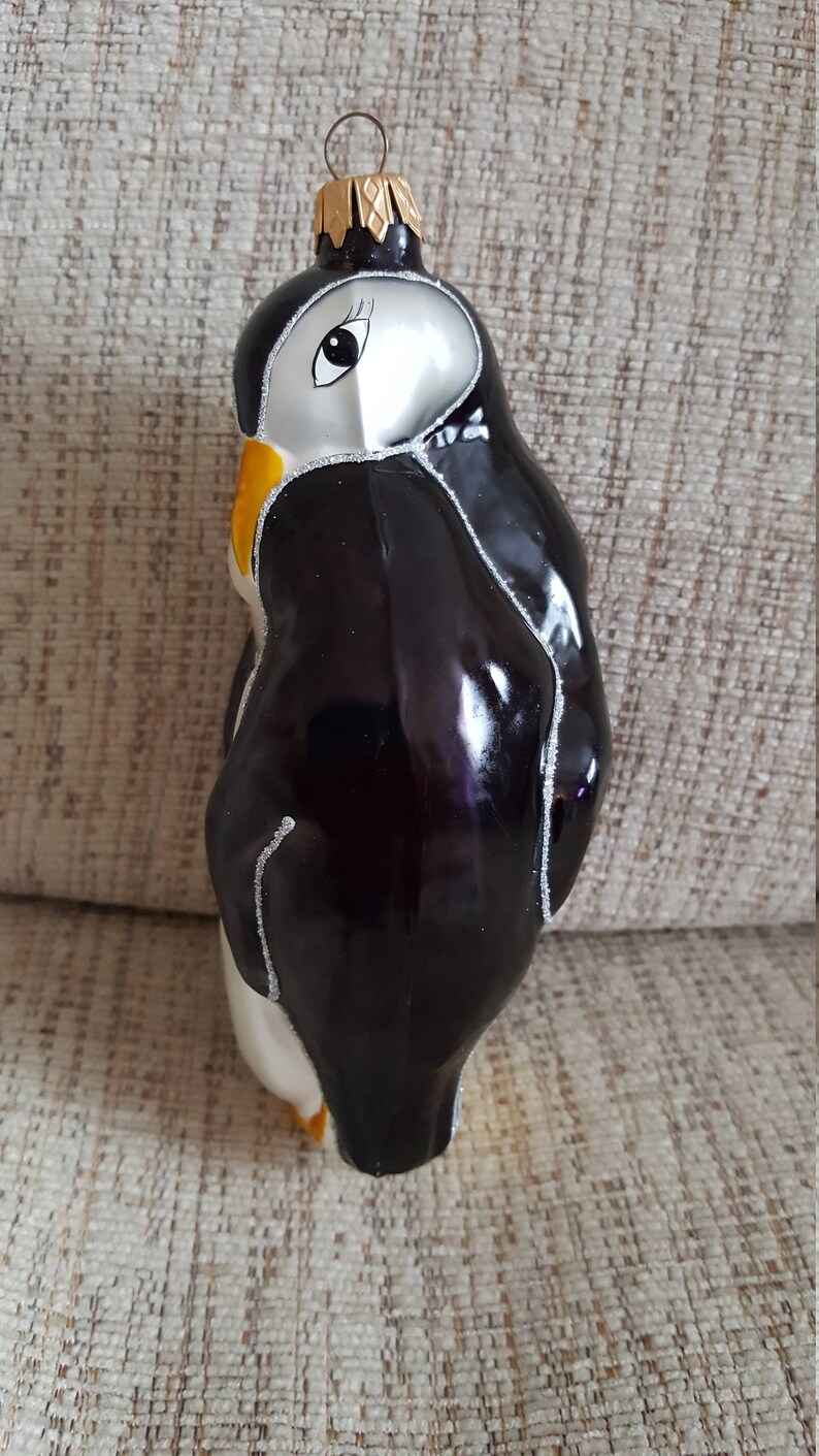 Blown Glass Penguin Family Christmas Tree Ornament Decoration Etsy UK