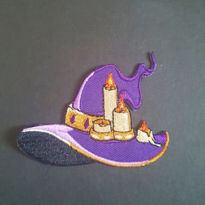 Witch Halloween Embroidered Iron on Applique Motif Patch