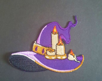Ferro bordado de bruxa Halloween em patch com motivo de aplique