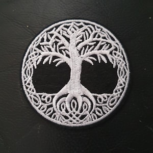 Árvore da Vida Pagã Wicca Bordada com Aplicação de Ferro em Patch