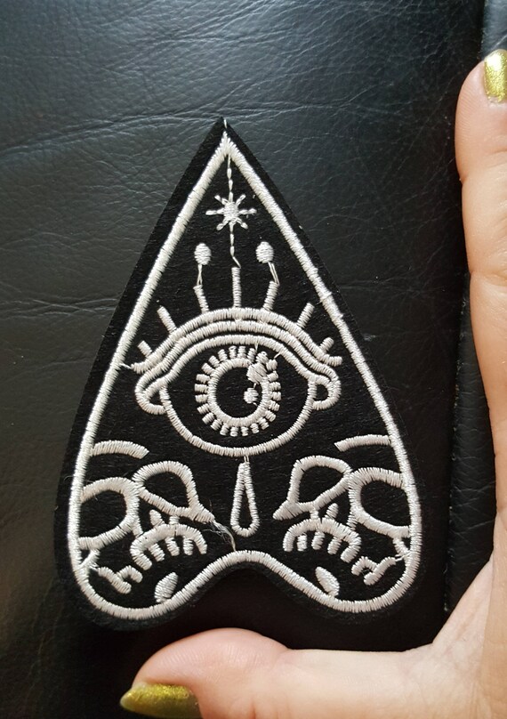 Ouija Board Planchette Gothic Embroidered Iron On Applique Etsy