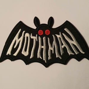 Mothman Embroidered Iron on Applique Motif Patch