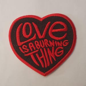 Johnny Cash Ring of Fire Embroidered Iron on Applique Motif Patch