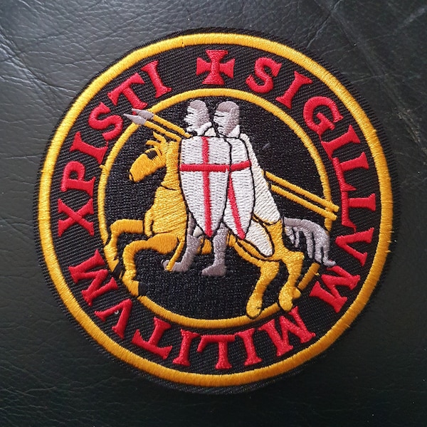 Knights Templar Embroidered Iron on Applique Motif Patch