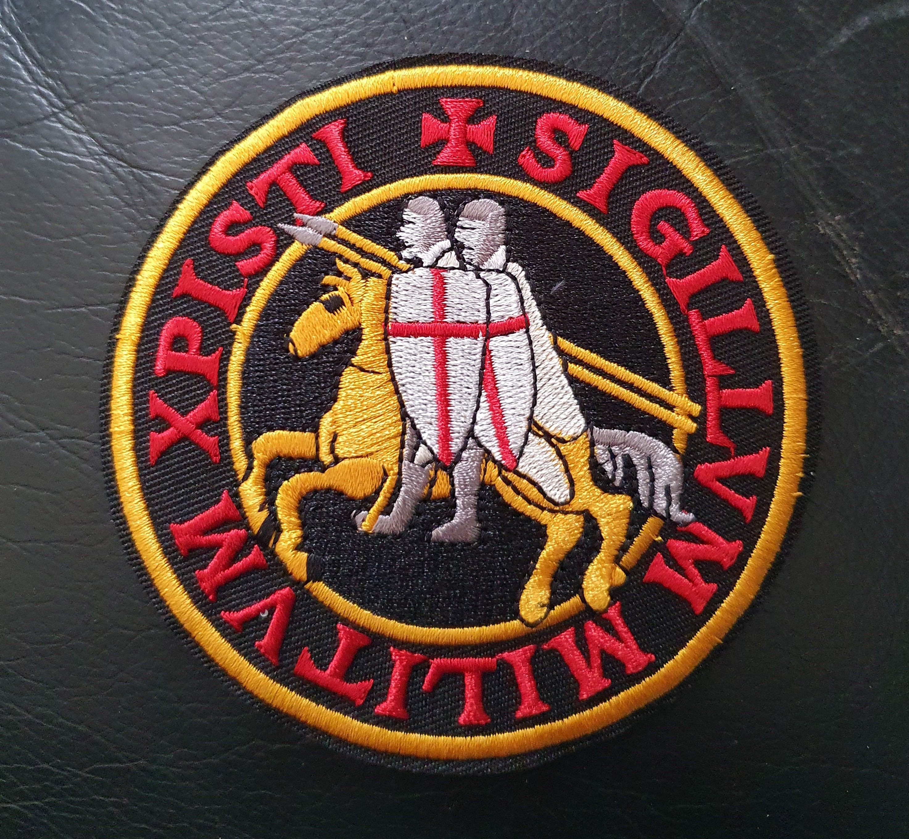 Patch fer brodé chevalers crosés templers crox armée chrstan