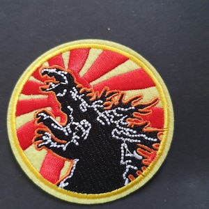 Godzilla monster Embroidered Iron on Applique Motif Patch