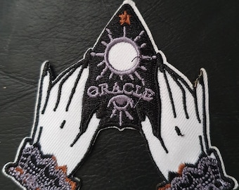 Parche con motivo de aplique bordado gótico para planchar, tabla Ouija, Planchette