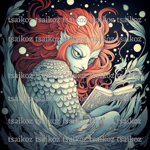 The Wise Owl, hybrid human, mythology, digital art print