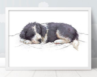 Border Collie Welpen Kinderzimmer Dekor Susse Traume Etsy