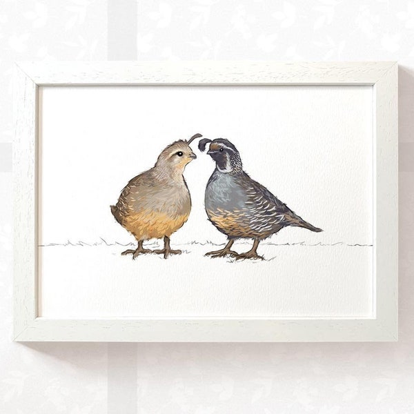 Quail Art Etsy