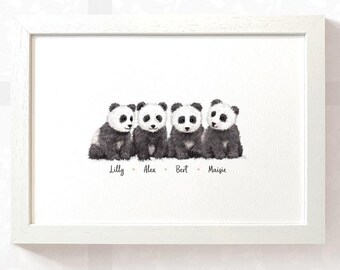 Panda Illustration Etsy