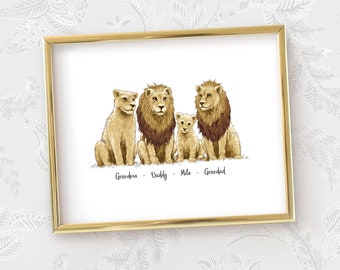 Lowenfamilie Print Etsy