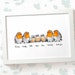 Robin family portrait bird prints, baby's first christmas gifts for mum, personalised gifts for dad, grandparent gifts, mother in law gift 