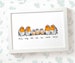 Personalised Robin Family Portrait with Any Amount of Adult and Children Names, Multiple Sizes Available Printed or Framed 