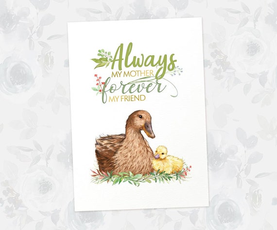 Cadeau de fête des mères canard avec citation Toujours -  Canada