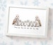 Owl family portrait, personalised bird prints new mum gift, first christmas gifts for mum, adoption gifts for family, mother in law gift 