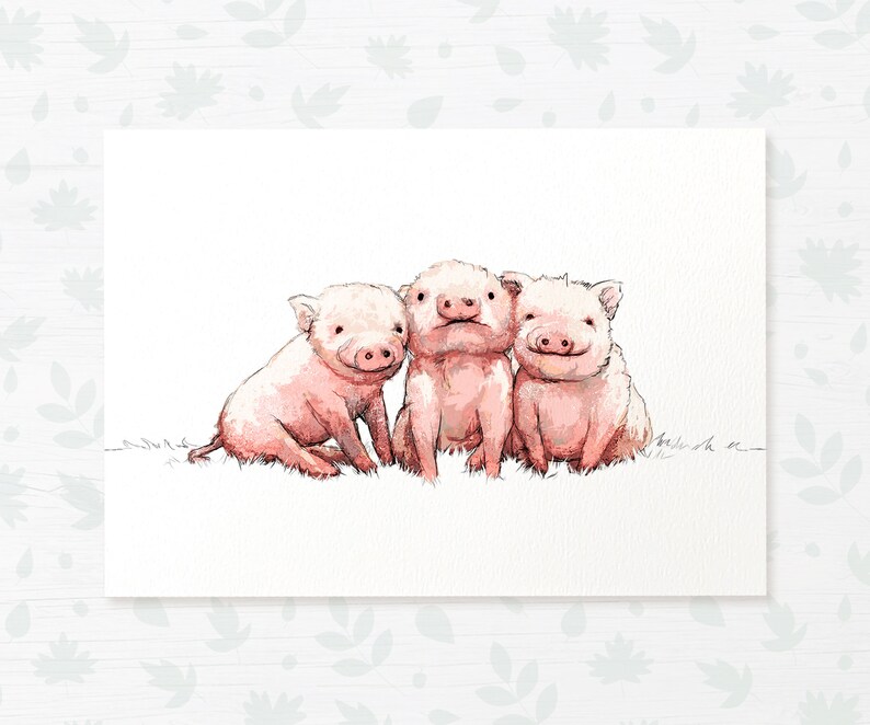 Farm Animal Wall Art Set of 6 Prints Farm Animal Nursery Etsy UK