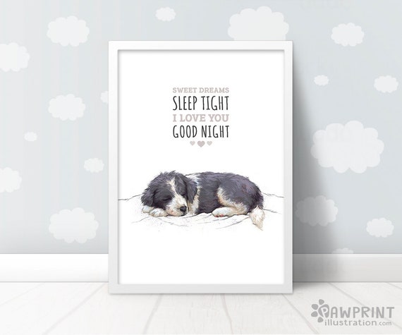 Border Collie Welpen Kinderzimmer Dekor Susse Traume Etsy