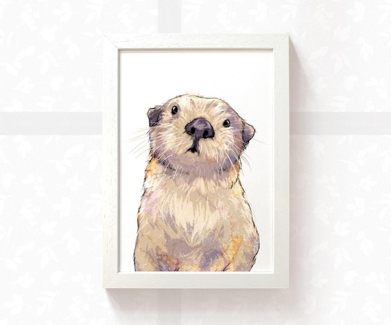 Otter Nursery Print: Animal Baby Room Decor