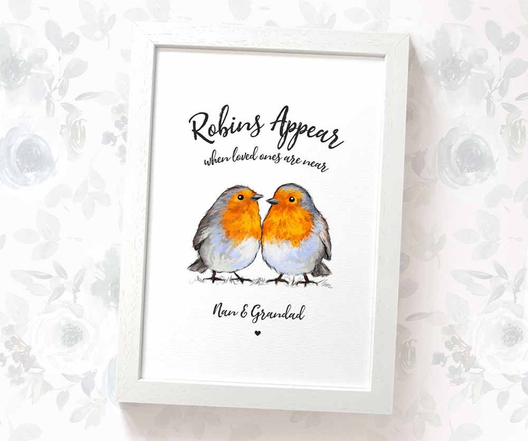 Robin Memorial Print: Sympathy Gift, Loss of Loved Ones Remembrance - Etsy