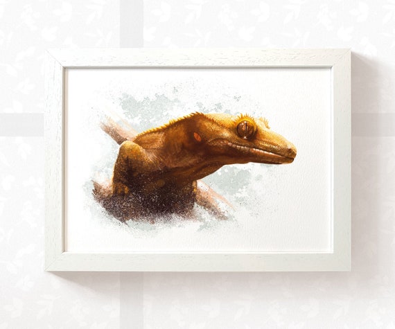 Crested Gecko Print Crested Gecko Sign Reptile Room Decor - Etsy UK