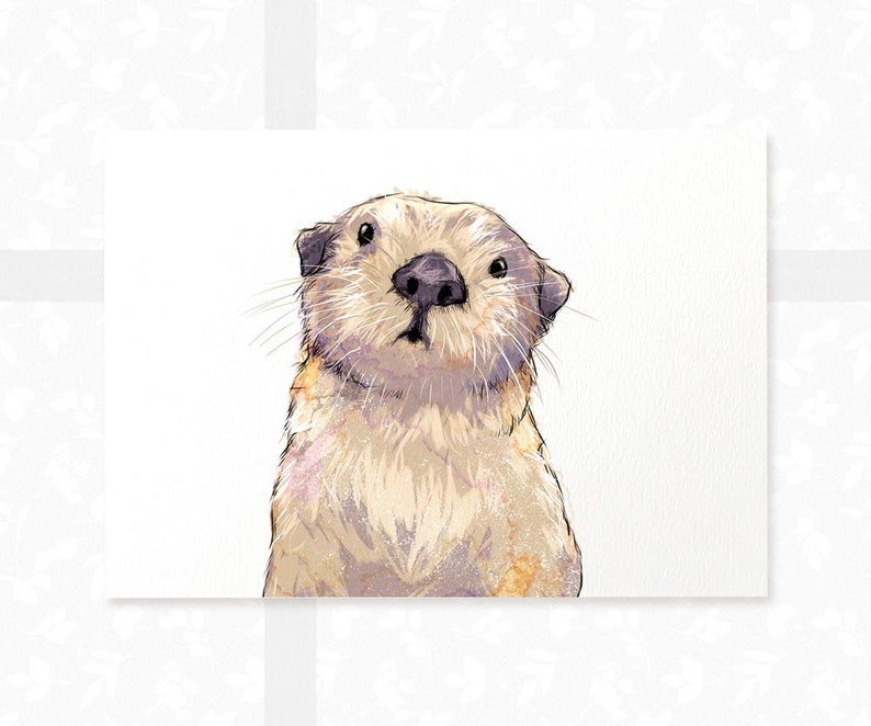 Otter Nursery Print: Animal Baby Room Decor image 4