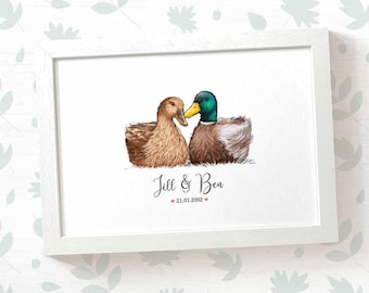 Wonuu Lot De 2 Canards En Caoutchouc Pour Mariage, Marié, Mini Couple De Canards En Caoutchouc Pour Cérémonie, Cadeau, Souvenir, Bénédictions De Mariage, Cadeau élégant Et Chaleureux, Blanc
