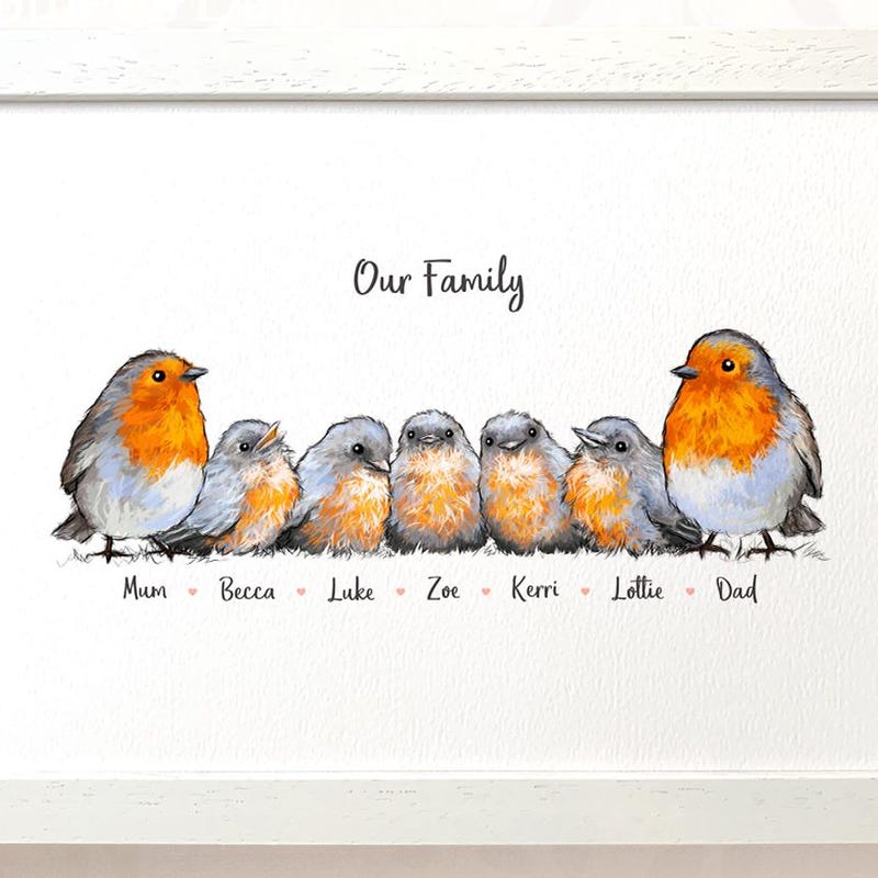 Family Prints Robin - Etsy UK