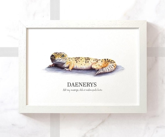 Leopard Gecko Print Leopard Gecko Birthday Gift Reptile Etsy Leopard Gecko Print Leopard Gecko Birthday Gift Reptile Etsy