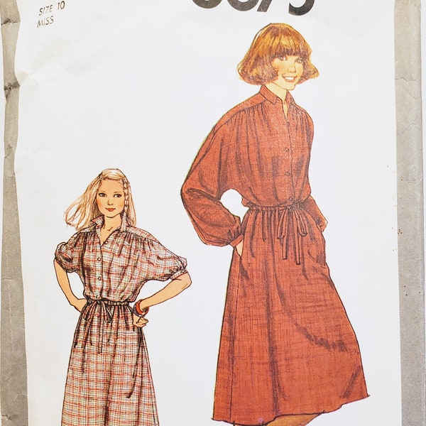 Vintage Simplicity 8675 dress sewing pattern Size 10 Bust 32 1/2 inches 100% complete 1970s