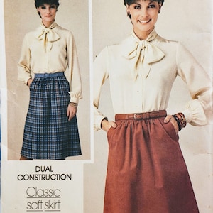Vintage Butterick 3922 Size 10 skirt Pattern 100% complete 1980s