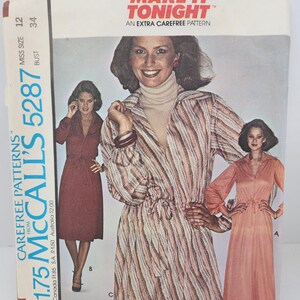 Vintage McCall&#39;s 5287 Size 12 34 inch bust dress sewing Pattern 100% complete 1970s