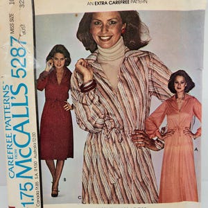 May include: Vintage McCall's sewing pattern for misses' dress or top. The pattern features a woman in a striped dress and two other dress styles. The pattern is labeled "Make It Tonight" and includes sizing information.