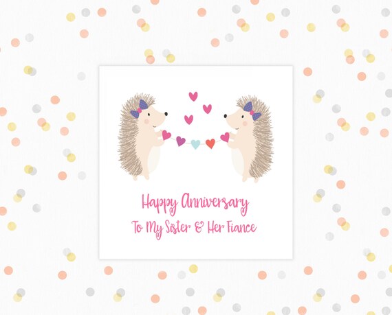 Happy Anniversary To My Sister And Her Fiance Etsy