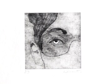 Etching / embossed print - "Ingrid"