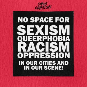 Sew On Punk Patch - No Space in our scene