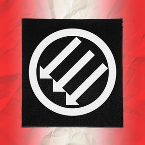 Antifa Punk Patch – Iron Front Three Arrows – Sew On