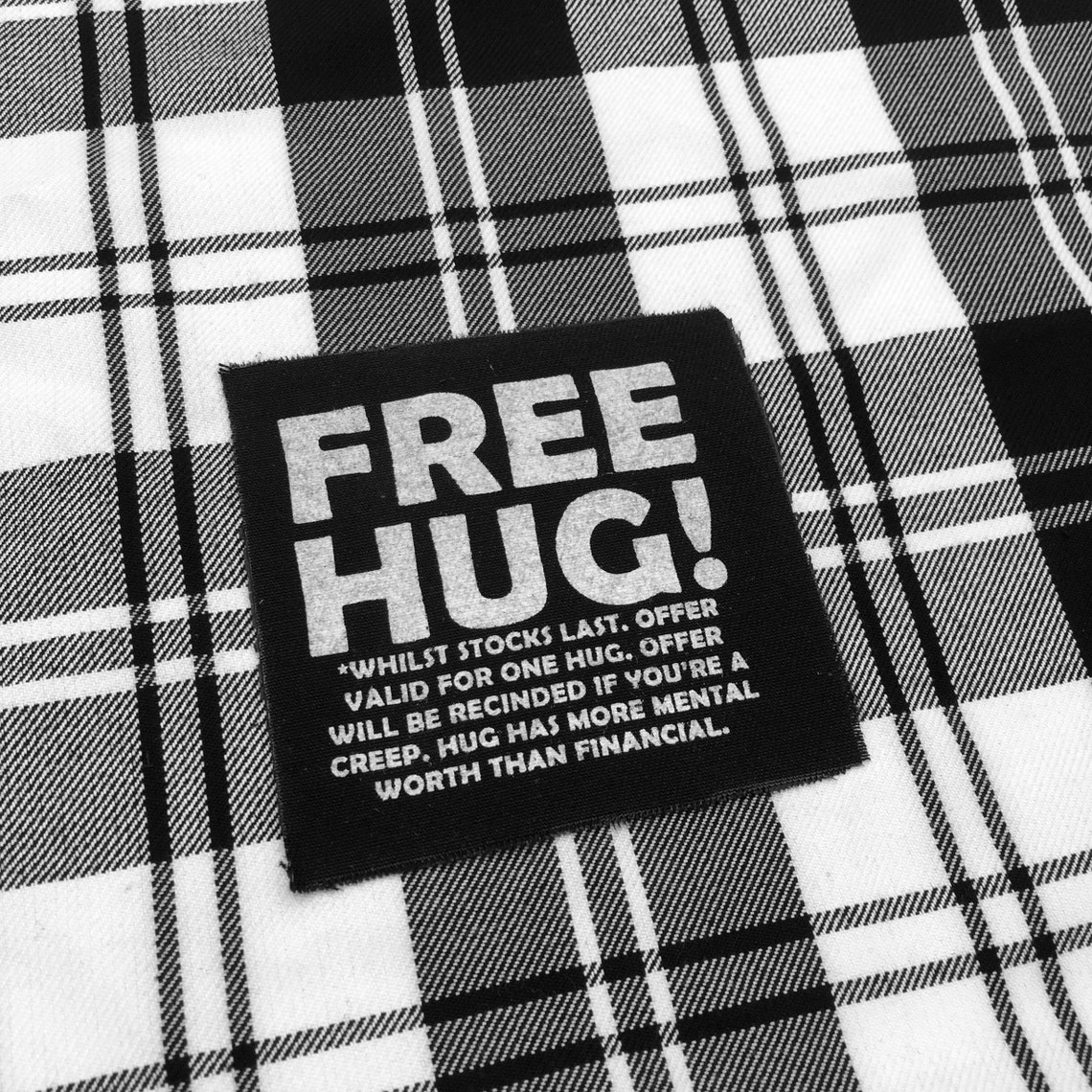 Free Hug Punk Patch Metal Patches Punk Patches Punk Etsy