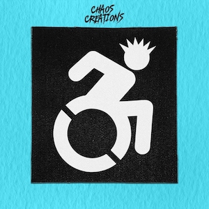 Sew On Punk Patch - Wheelchair Punk - Cripple Punk