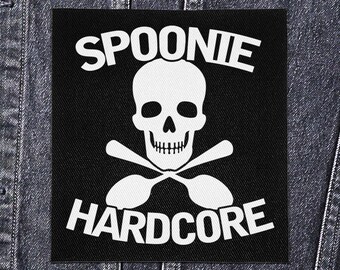 Sew On Punk Patch - Spoonie Hardcore