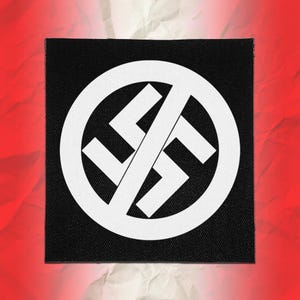 Anti Nazi Punk Patch – Crossed Out Swastika – Sew On